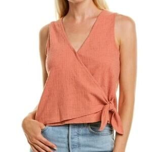 Madewell Peach Sweet Dahlia Wrap Tank Size S